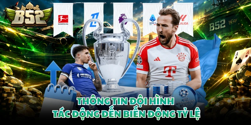 Thông tin đội hình tác động đến biến động tỷ lệ